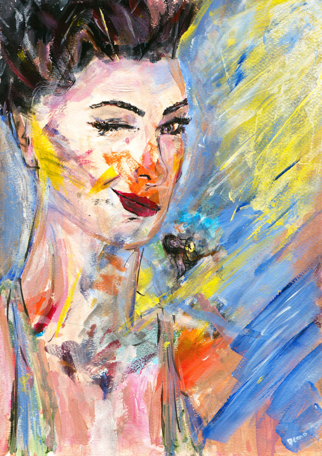 A detailed view of a limited-edition giclée print titled &