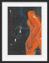 A limited-edition print of a naked woman with orange-coloured skin. She is standing with her back to you with her hand on her buttock, her body is depicted in a sensual and confident manner.